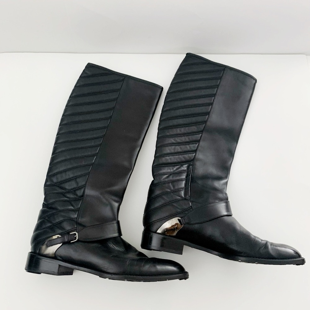 Stuart Weitzman Pointed Toe Flat Boots - Raceway … - image 7